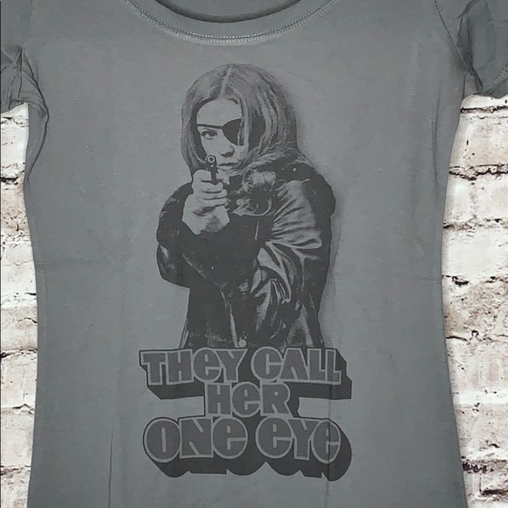 They Call Her One Eye grey graphic tee